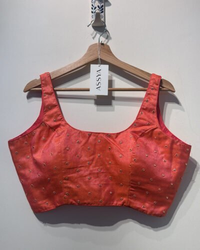 SIZE-40 MIRROR WORK PEACH PINK