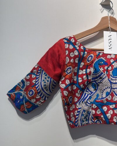SIZE-32 KALAMKARI PRINTED SOFT SILK.
