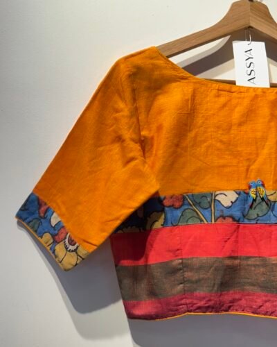 SIZE-38 MANGO YELLOW PATCH WORK.