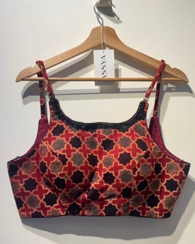 SIZE 34 RUST AJRAKH WITH WORK.