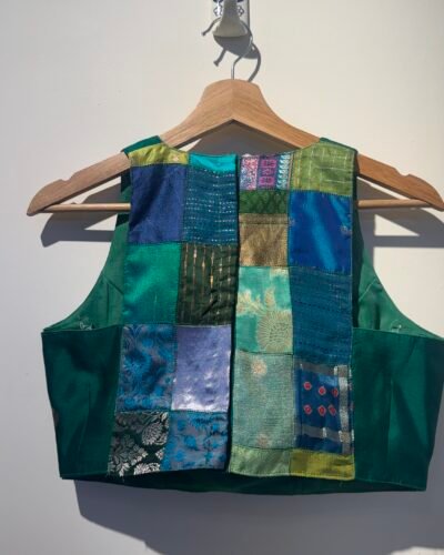 Multi-color patch T-back.